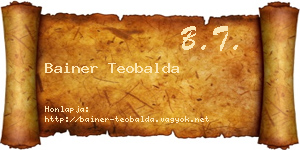 Bainer Teobalda névjegykártya
